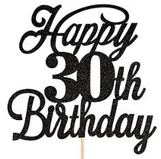 Happy 30th Birthday Cake Topper