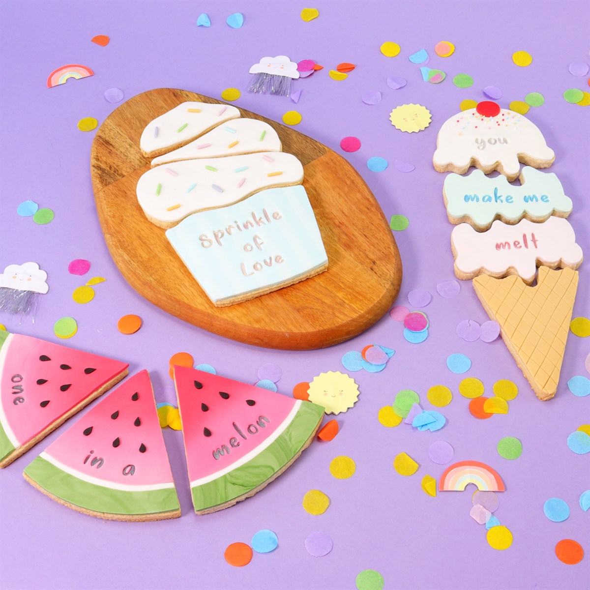 Fun Fonts - Cupcakes and Cookies Stamping Set