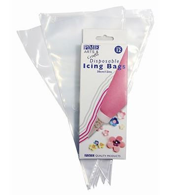 Icing Bag - Disposable Clear Pk/12 (30cm / 12”)