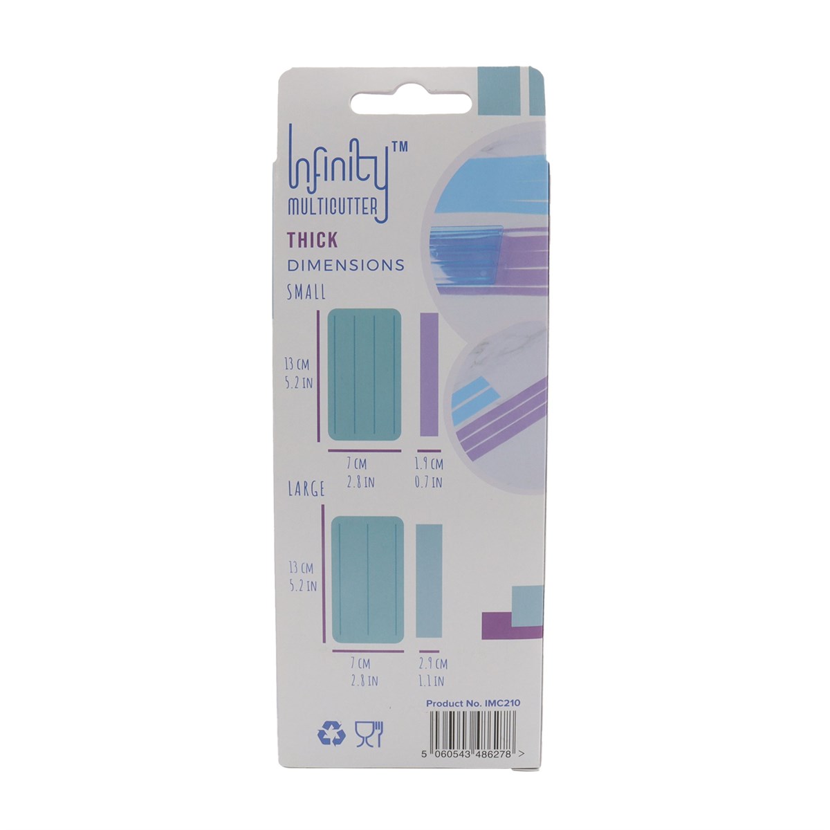 Infinity MultiCutter - Large Stripes, Set of 2