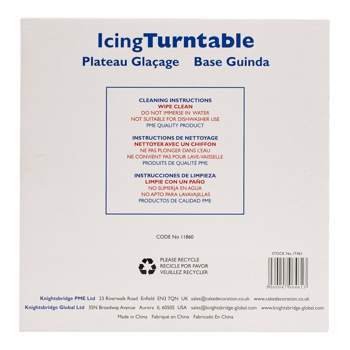 Turntable - Icing (80 x 230mm / 9 x 3.25”)