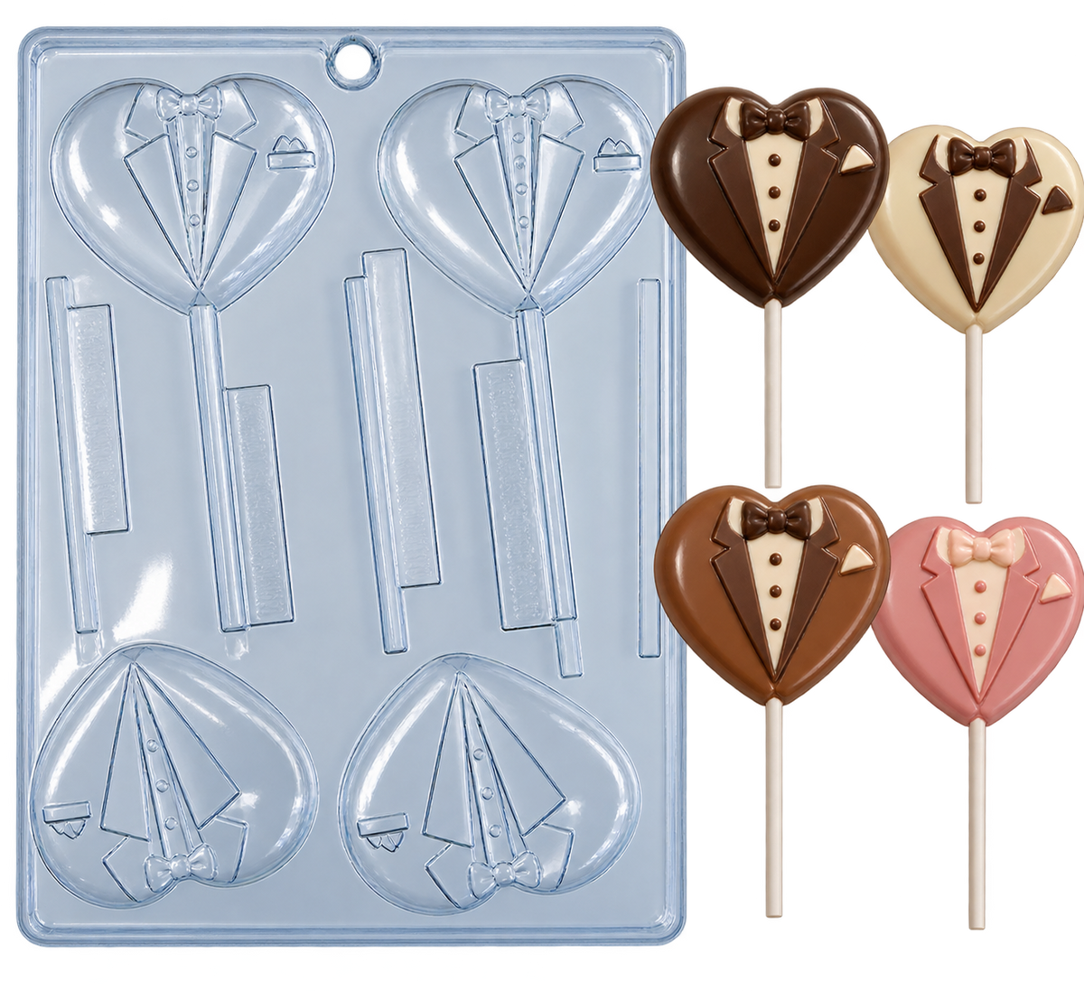 Groom Suit in Heart Mold