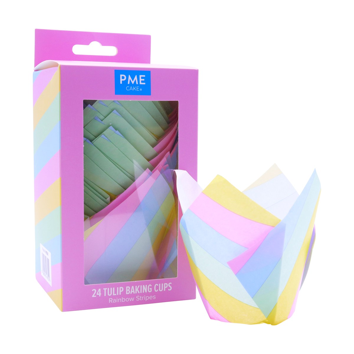 Tulip Muffin Cases – Rainbow Stripes Pk/24