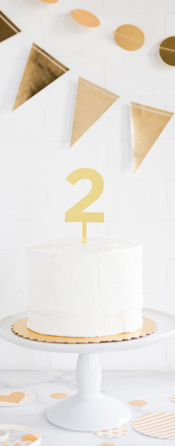 Gold Acrylic Number Pick
