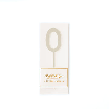 Silver Acrylic Number Pick