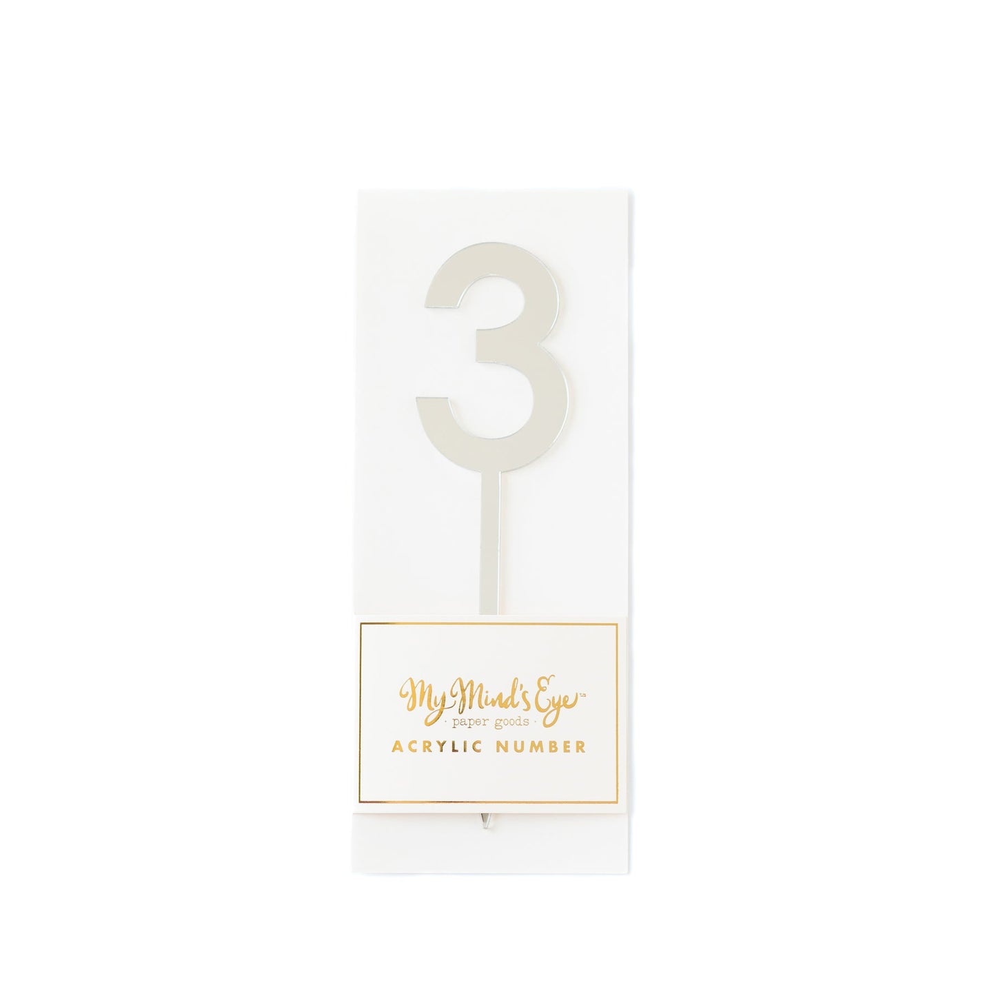 Silver Acrylic Number Pick