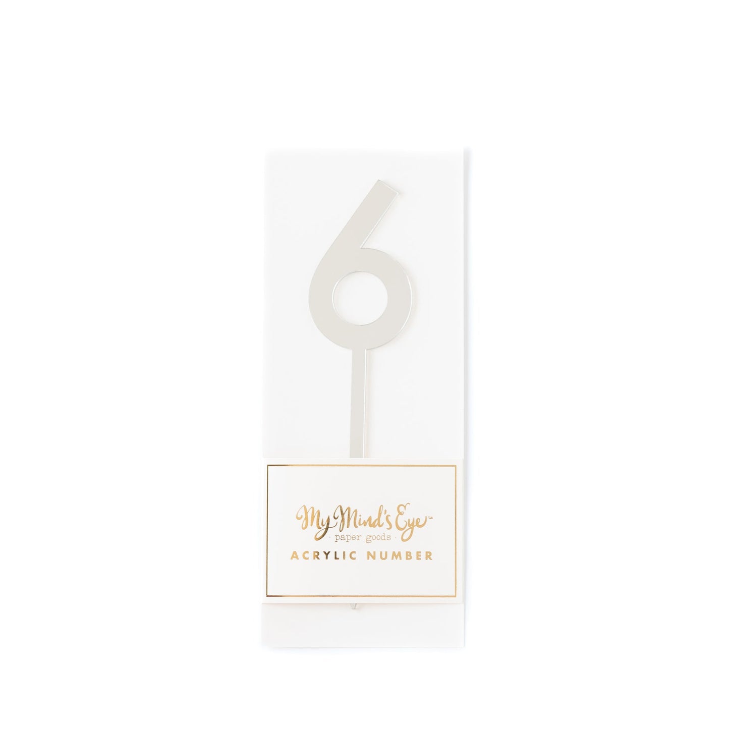 Silver Acrylic Number Pick