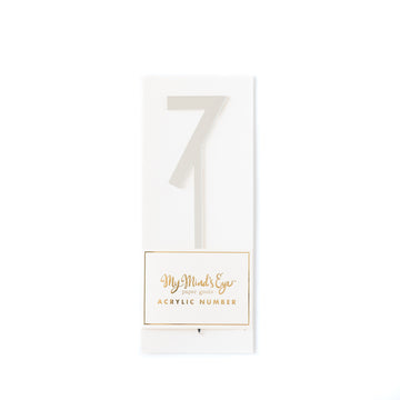 Silver Acrylic Number Pick