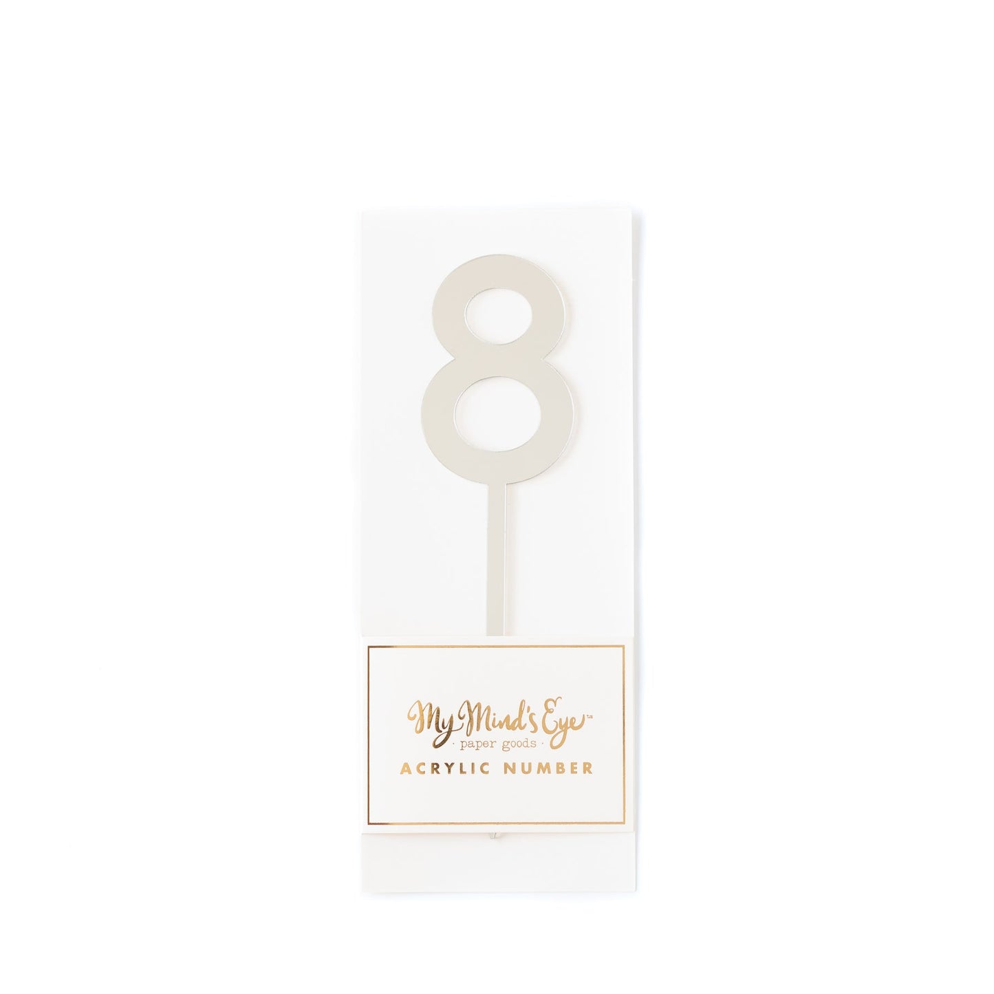 Silver Acrylic Number Pick