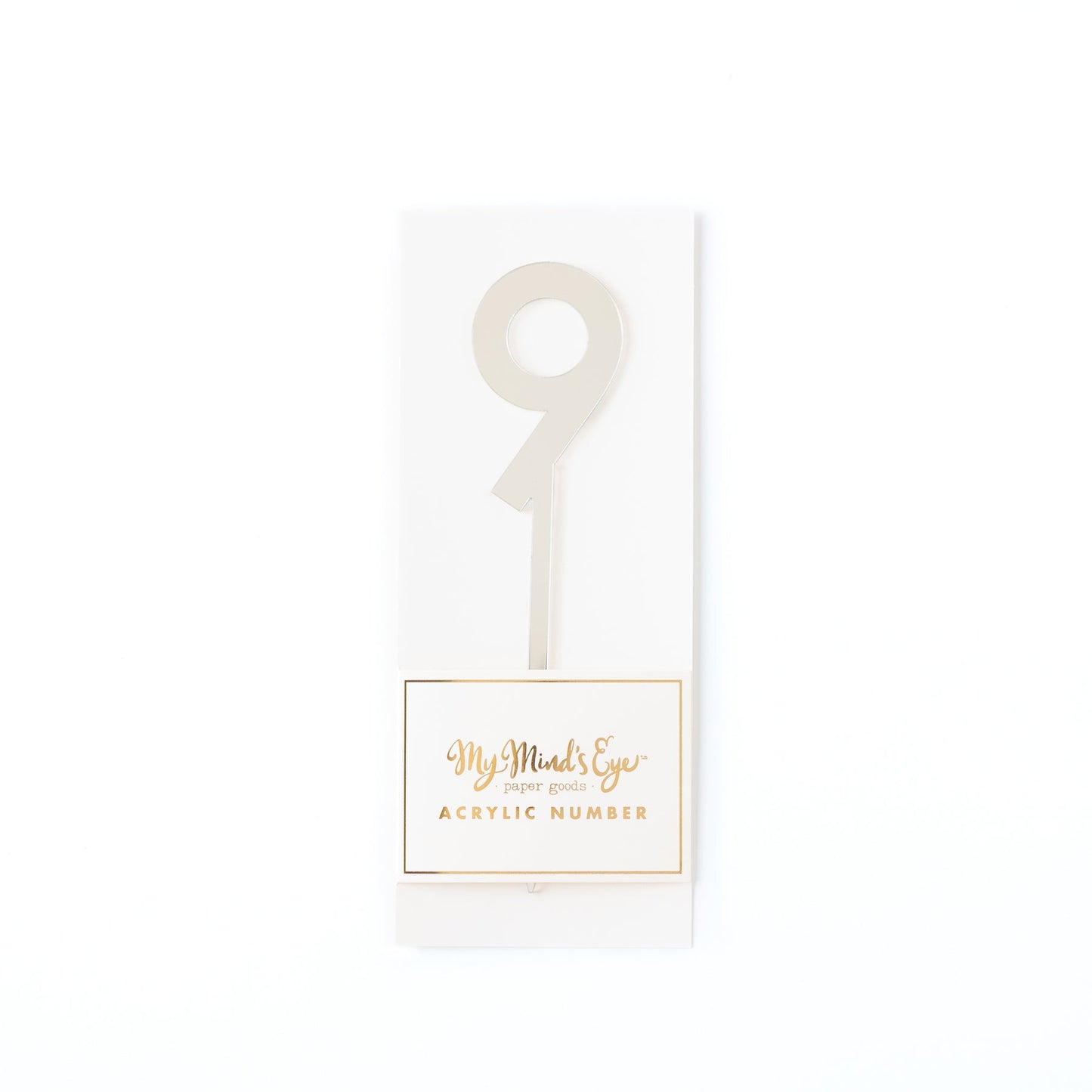 Silver Acrylic Number Pick