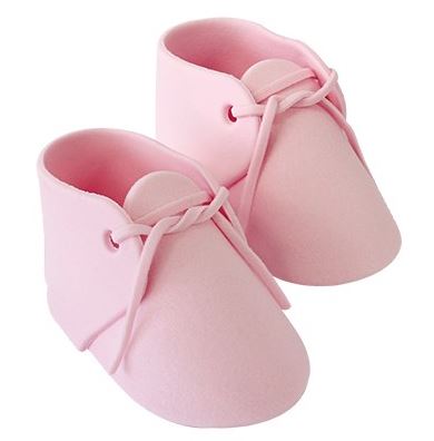 Pink Baby Bootie Pk/2 (96 X 52mm / 3.77 X 2.04”)