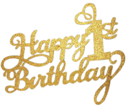 Happy 1st Birthday Cake Topper