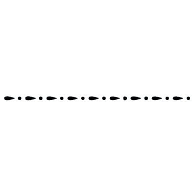 Teardrop And Dot Border (105 x 2mm / 4 x 0.7”)