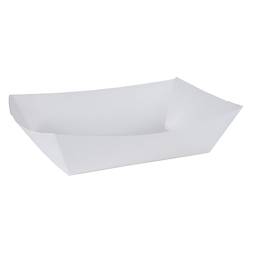 1 lb. White Paper Food Tray (Pack of 25)