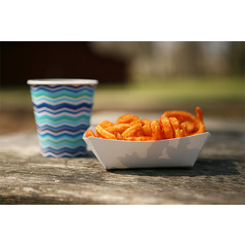 1 lb. White Paper Food Tray (Pack of 25)