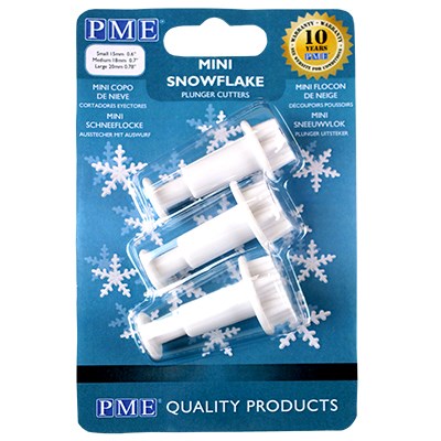 Novelty Plunger Cutter - S/M/L Mini Snowflake Set of 3