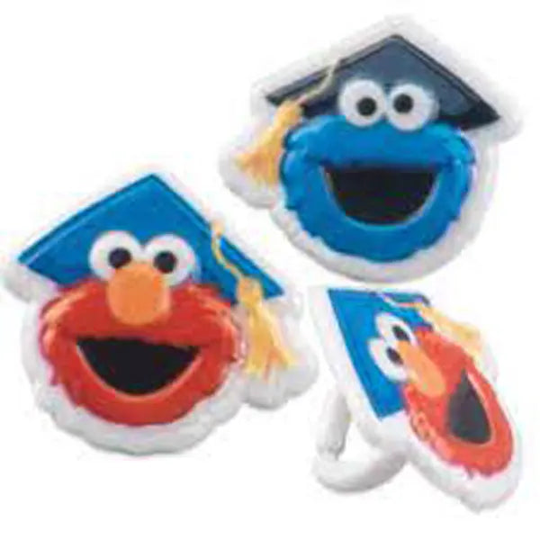 Graduation Elmo Sesame Street Elmo and Cookie Monster Graduation Rings – Pastry Flower