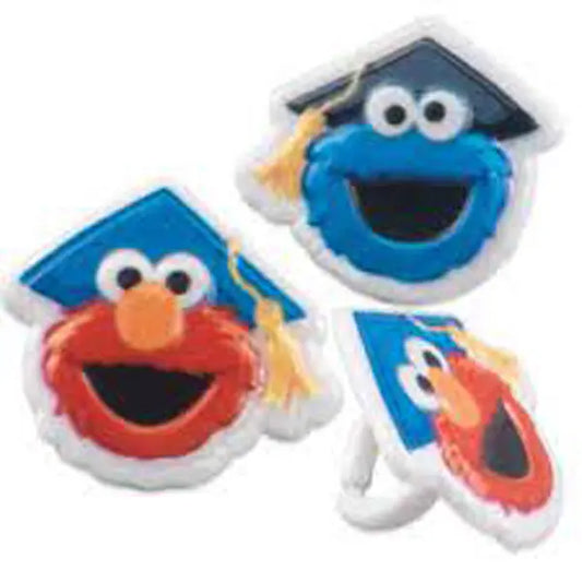 Sesame Street Elmo and Cookie Monster Graduation Rings