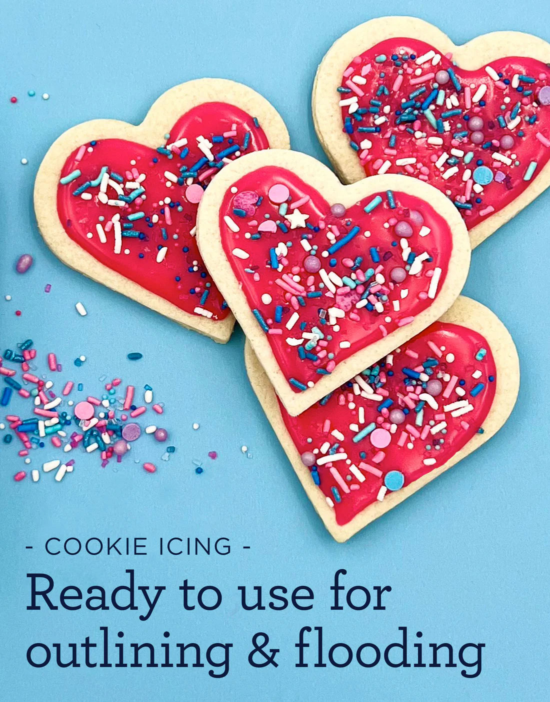 White Cookie Icing, 8 oz Bottle