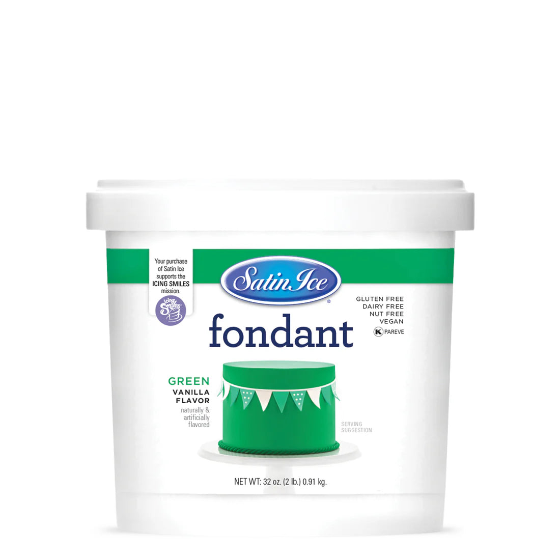 Satin Ice Green Vanilla Fondant - 2lb