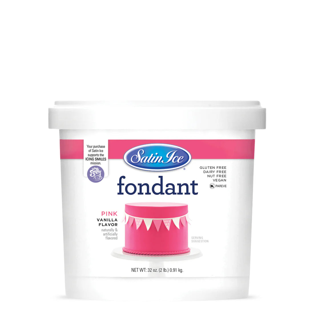 Satin Ice Pink Vanilla Fondant - 2lb