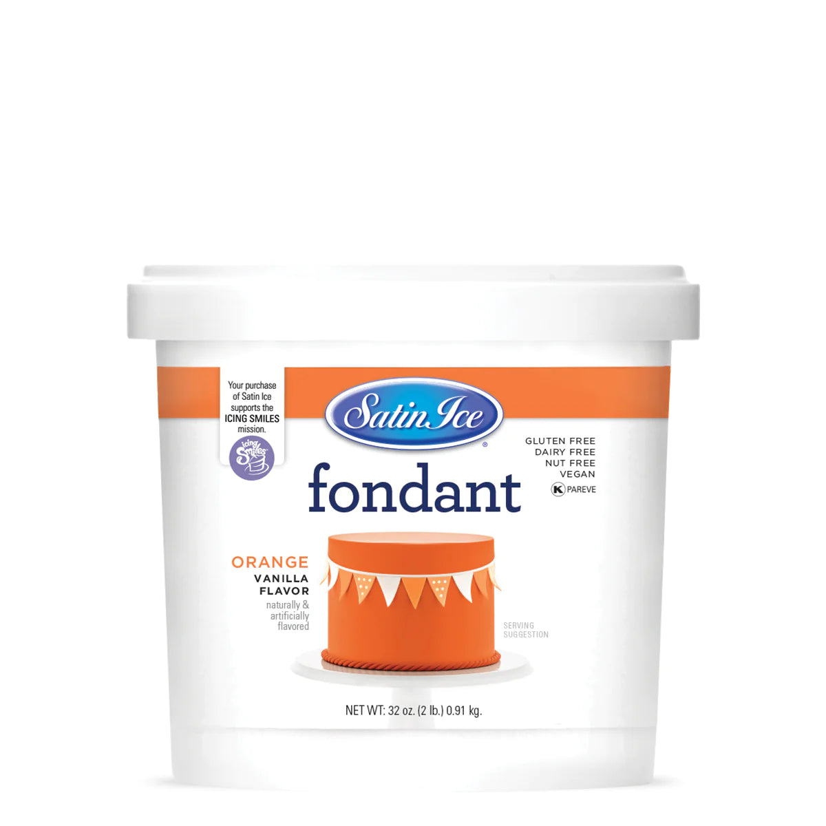 Satin Ice Orange Vanilla Fondant - 2lb.