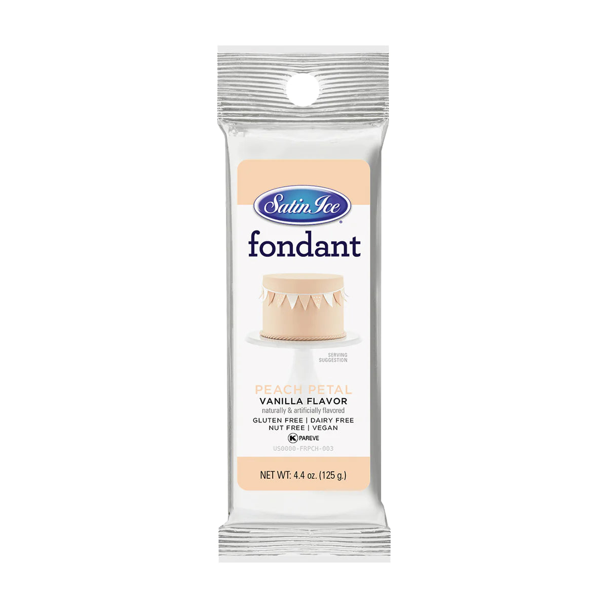Satin Ice Peach Vanilla Fondant - 4.4oz