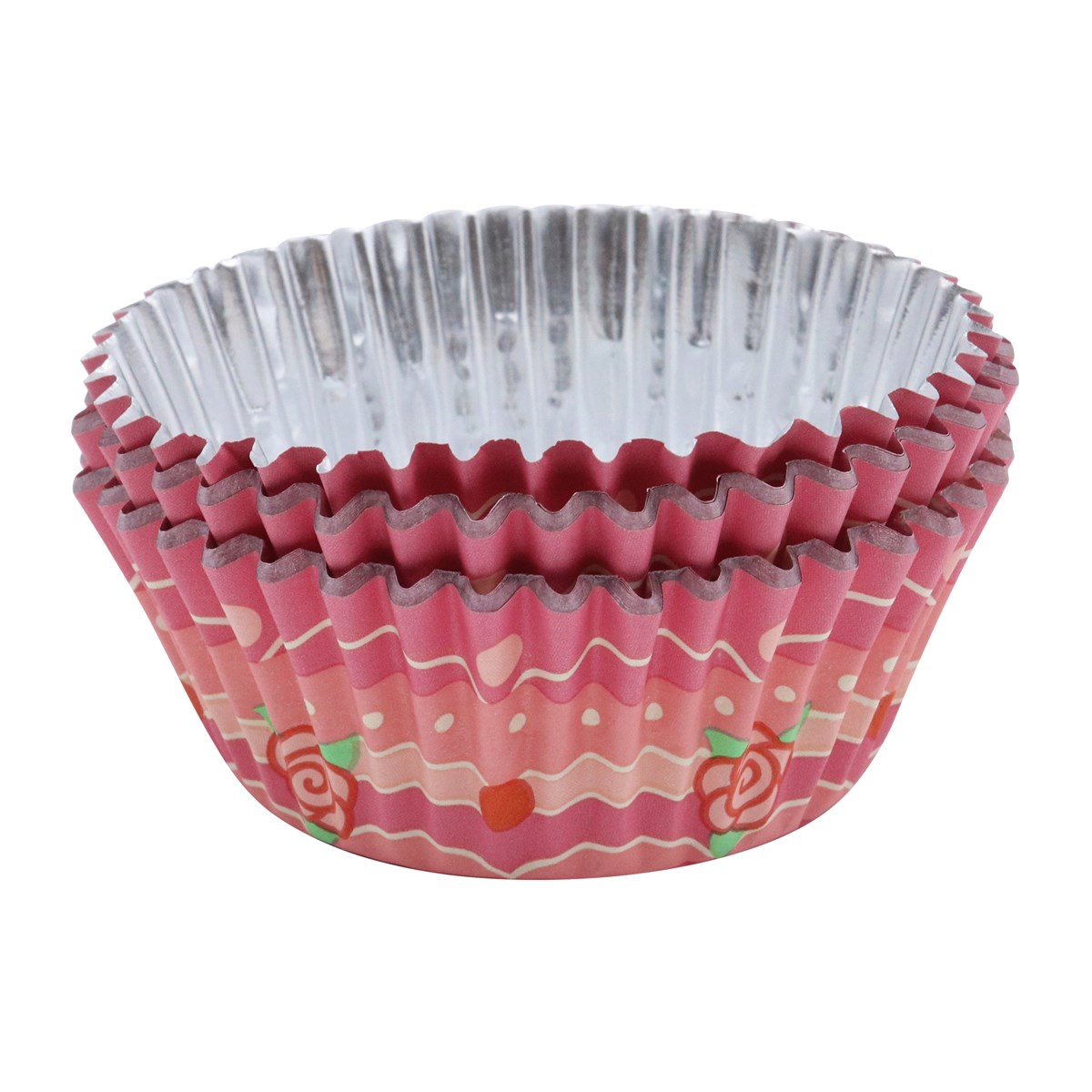 Vintage Foil-lined Cupcake Cases - Roses (Pack of 30)