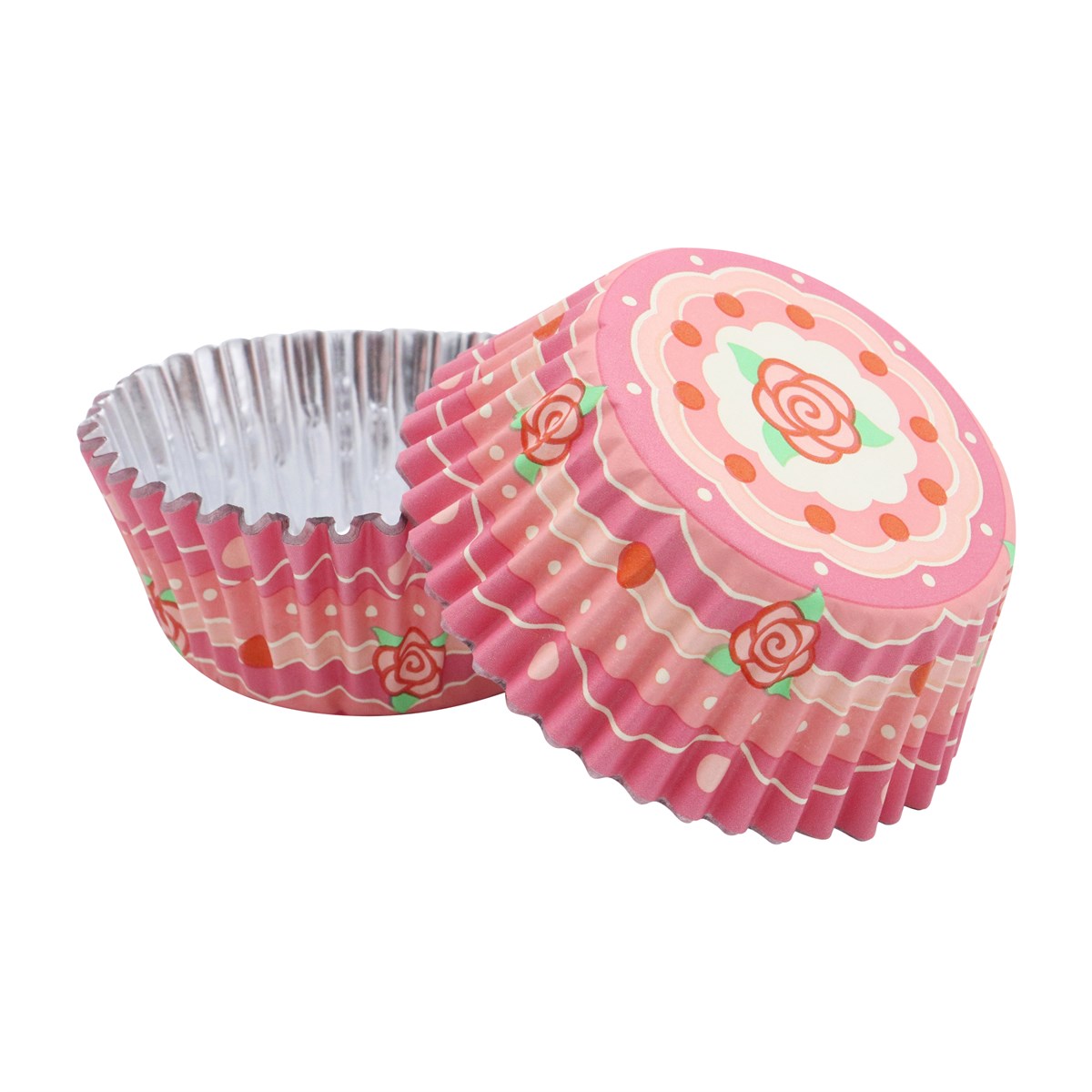 Vintage Foil-lined Cupcake Cases - Roses (Pack of 30)