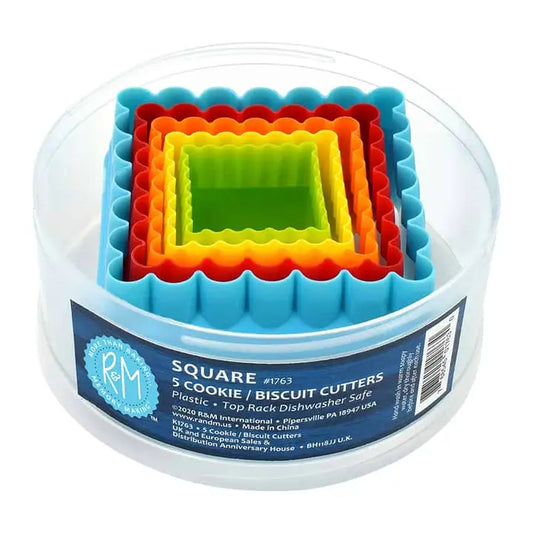 Square 5 Pc Biscuit Cutter Set