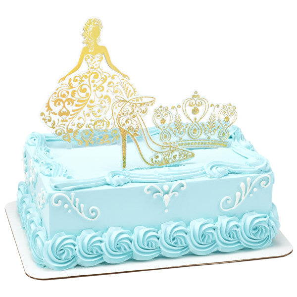 Gold / SilverQuinceañera Cake Kit