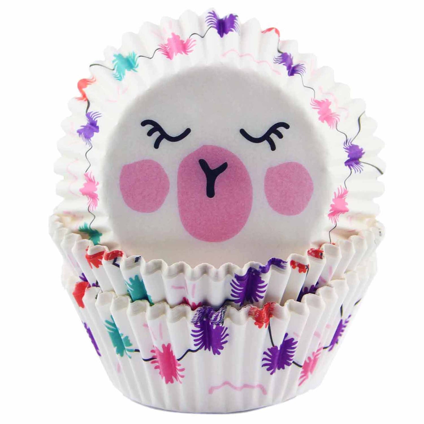 Llama cupcake liner