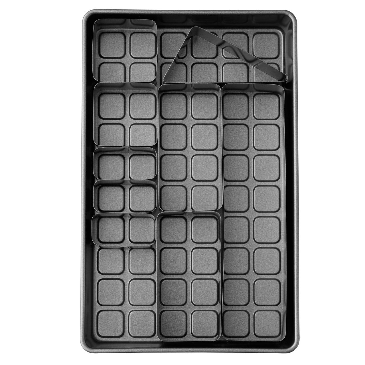 Letters and Numbers Adjustable Nonstick Cake Pan Set, 10-Piece Set