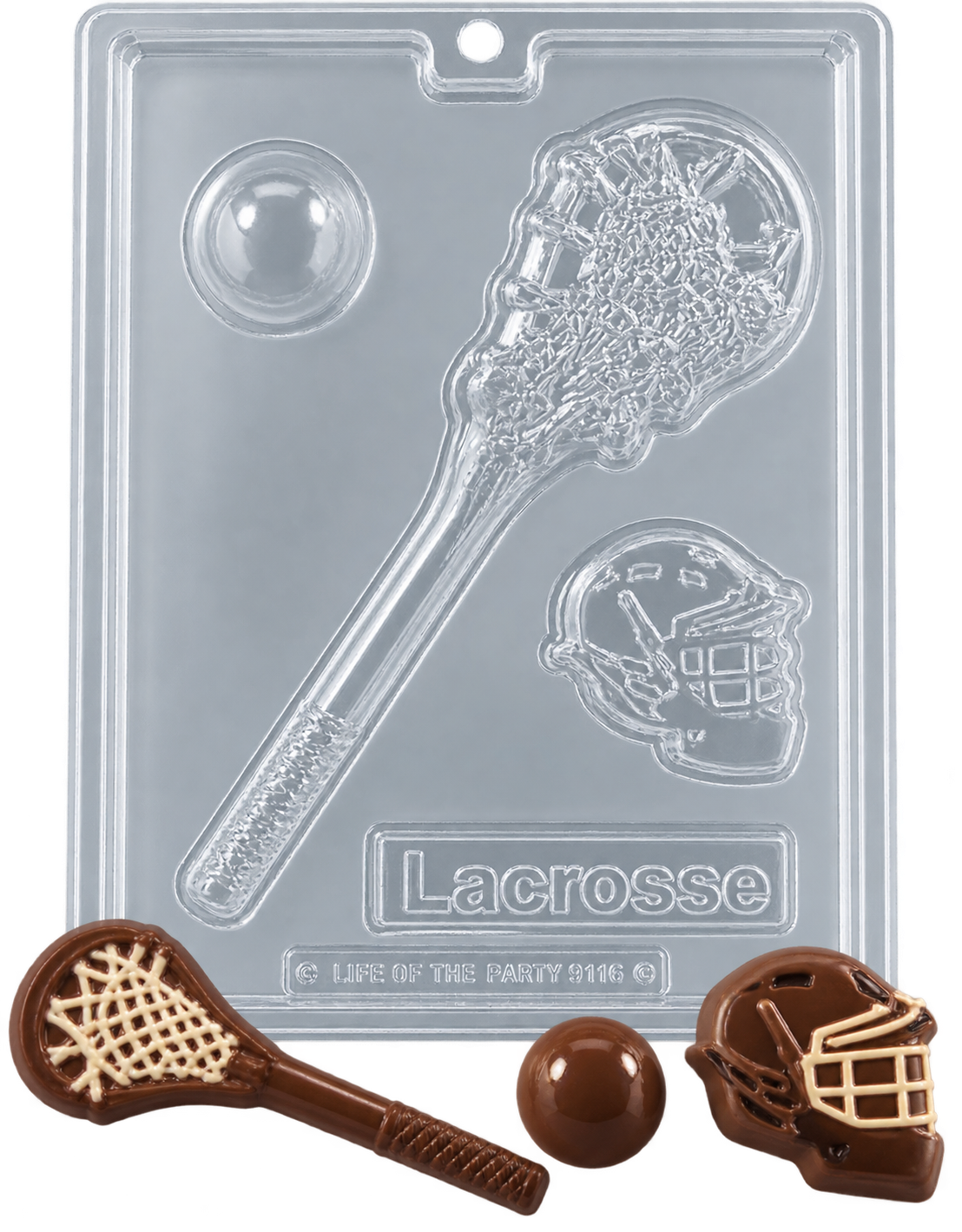 Lacrosse w/helmet, ball, stick