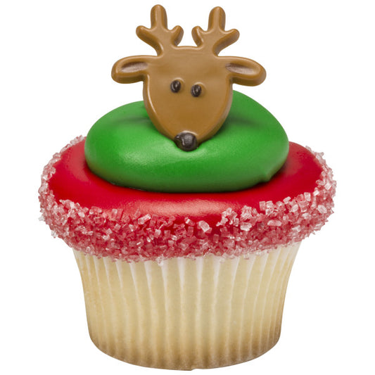 Reindeer Face Cupcake Rings