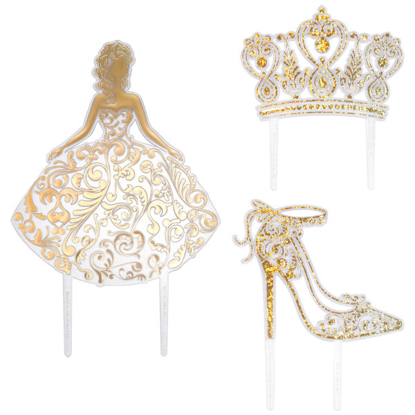 Gold / SilverQuinceañera Cake Kit