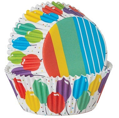 Balloon Celebration Cupcake Liners