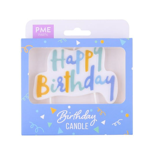 Candle Topper - Blue Pastel Birthday Candle
