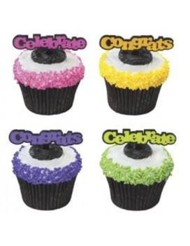 Congrats and Celebrate Cupcake Picks