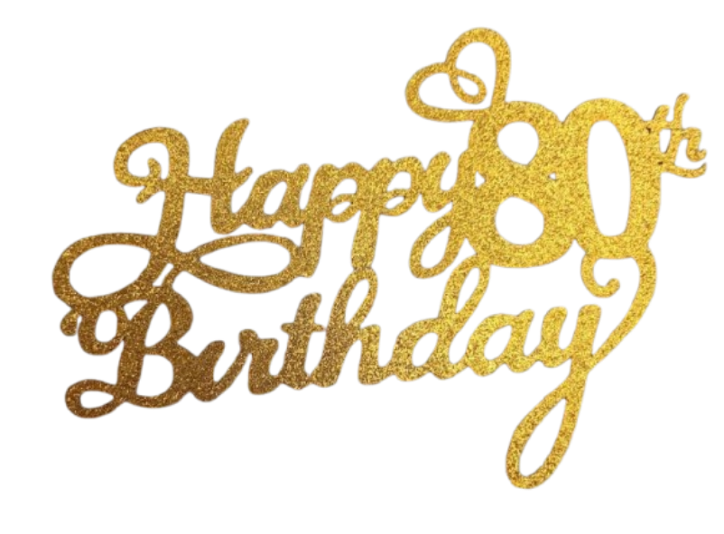 Happy 80th Birthday Cake Topper