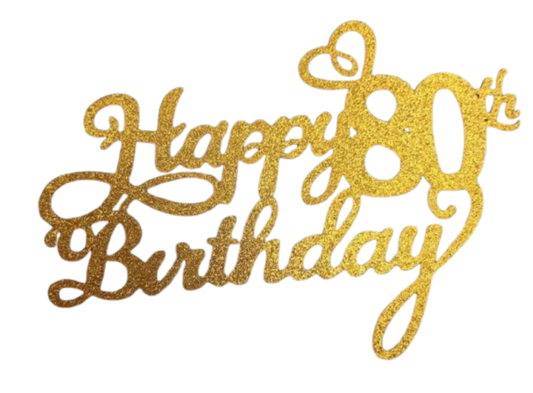 Happy 80th Birthday Cake Topper