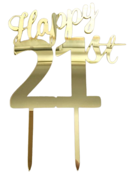 Happy 21st Cake Topper