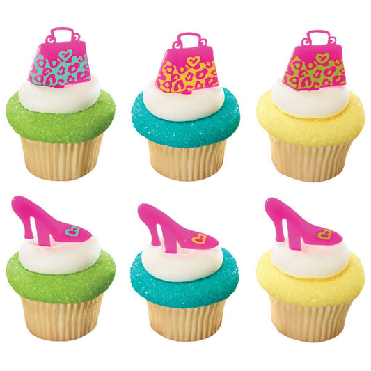Animal Print Purse and Shoe Cupcake Picks