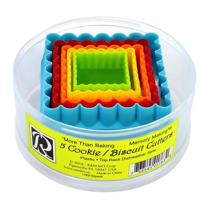 Square 5 Pc Biscuit Cutter Set