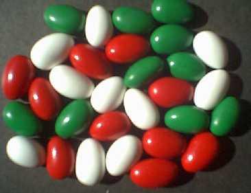 Red, Green, & White Christmas Jordan Almonds