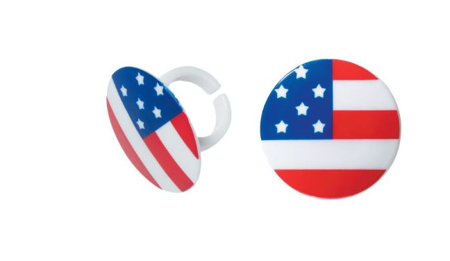 American Flag Cupcake Rings