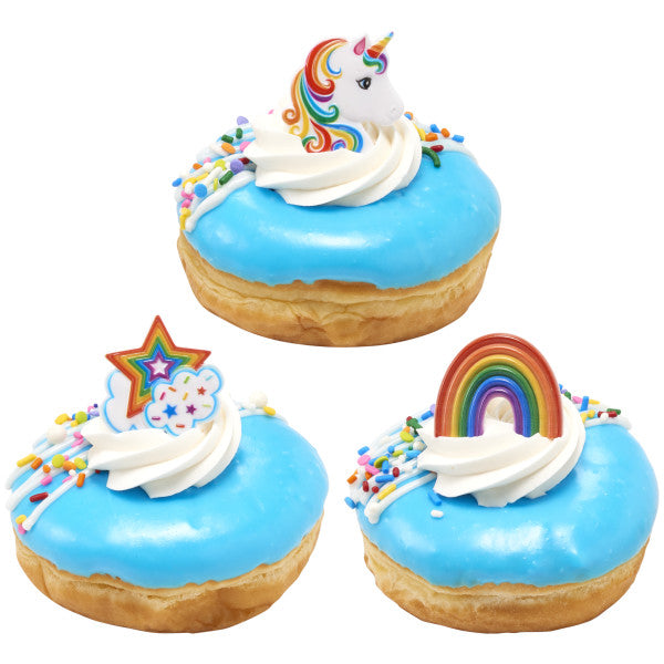 Rainbow Unicorn Assortment Cupcake Rings