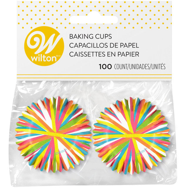 Color Wheel Mini Cupcake Liners, 100-Count