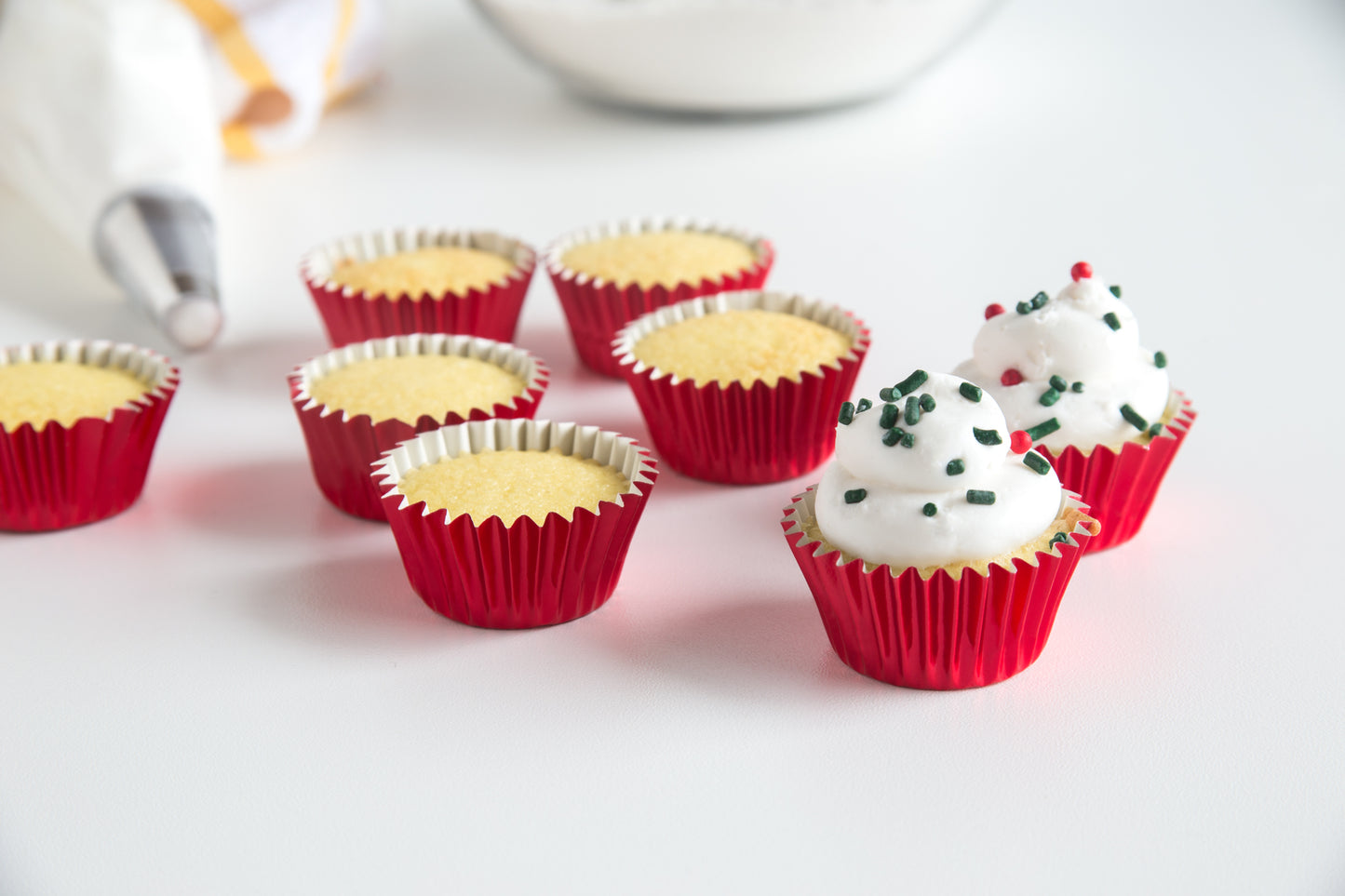 Mini Red Foil Bake Cups, 48 Count