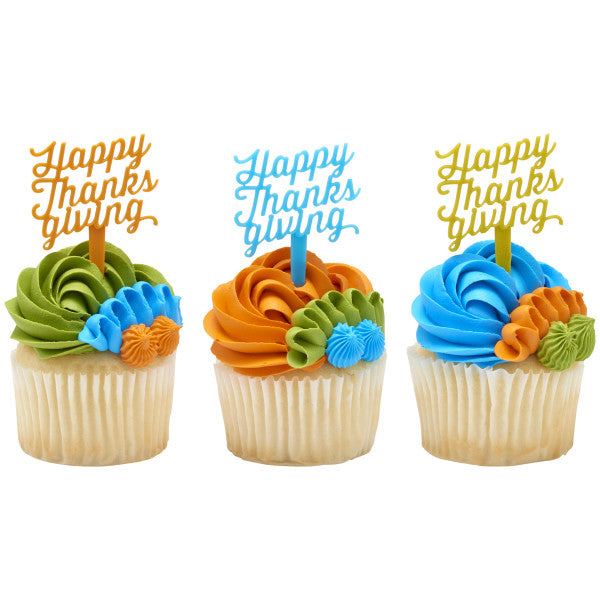 Happy Thanksgiving Cupcake Picks